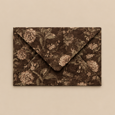 Dark Floral Envelope