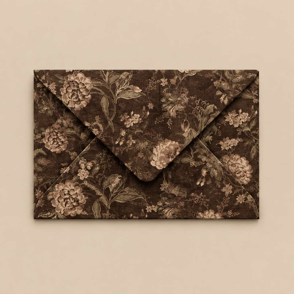 Dark Floral Envelope
