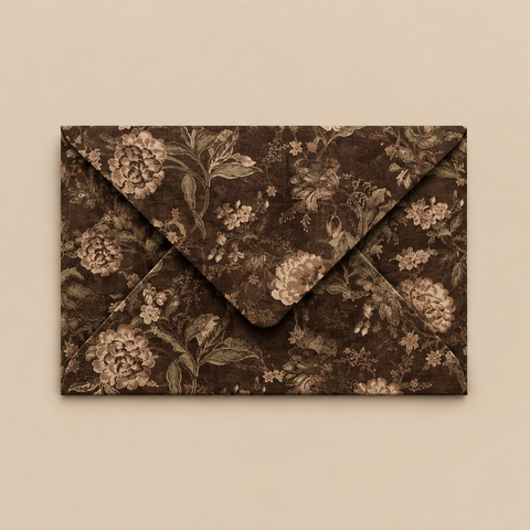 Dark Floral Envelope