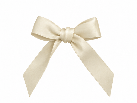 Ivory Satin Lace Bow